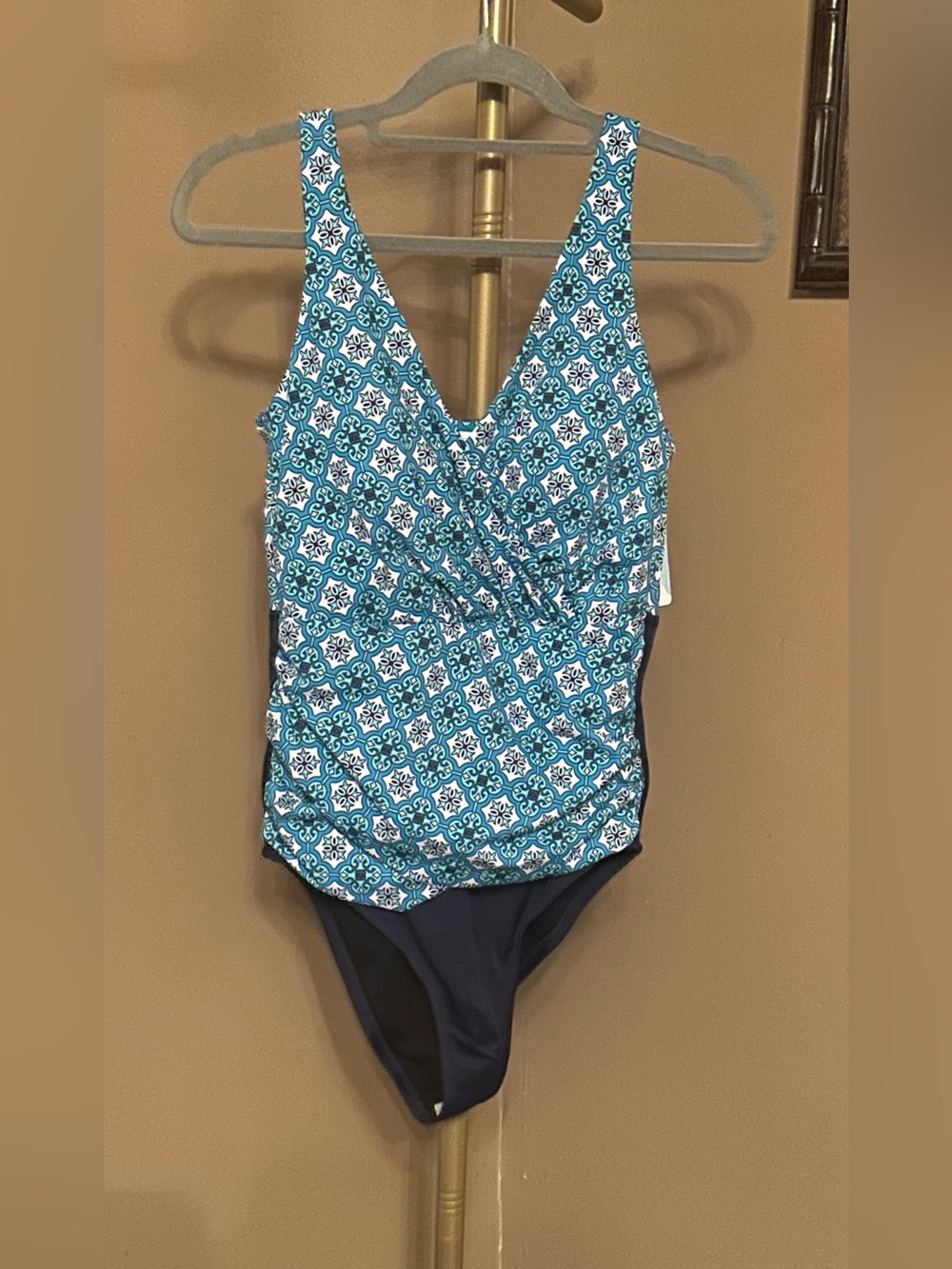 Swim Solutions Blue & White Swimwear